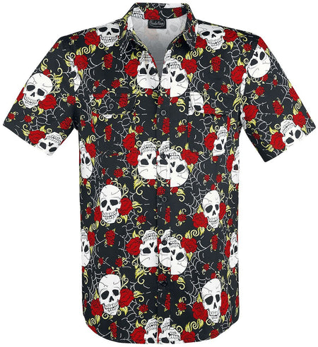 Chemise manches courtes Gothic de Jawbreaker - Skull - S à XL - pour Homme - noir - Jawbreaker