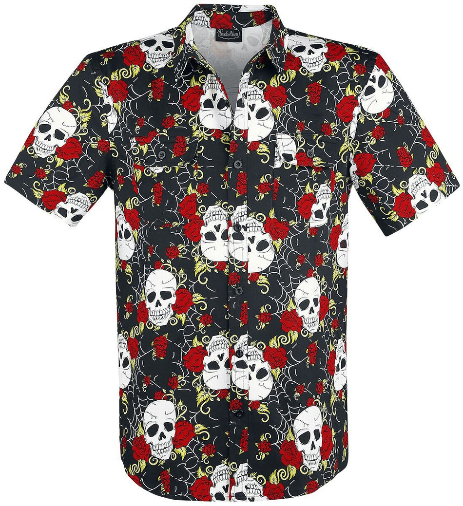 Chemise manches courtes Gothic de Jawbreaker - Skull - S à XL - pour Homme - noir - Jawbreaker