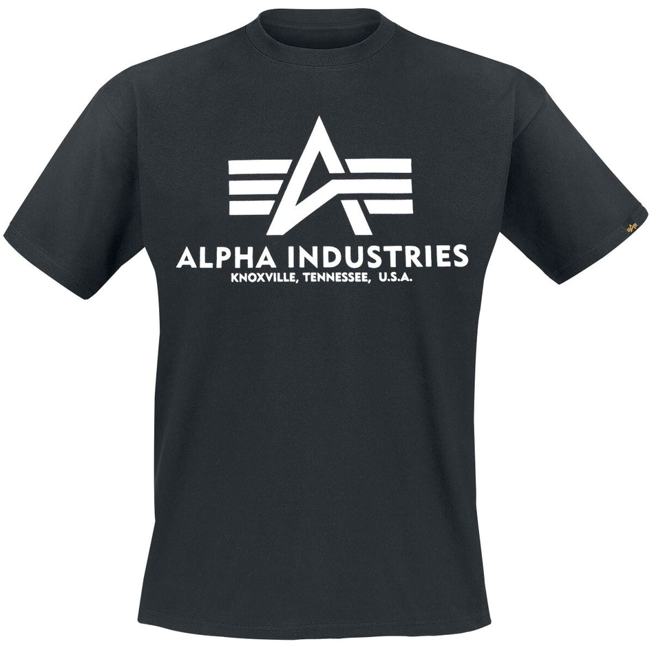 T-Shirt Manches courtes  de Alpha Industries - T-Shirt Basic - M à 3XL - pour Homme - noir - alpha industries
