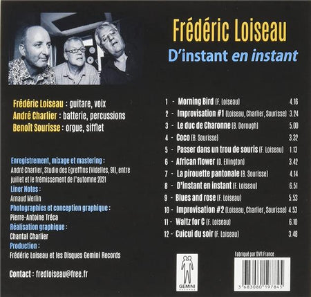 D'instant en Instant - Front Cover