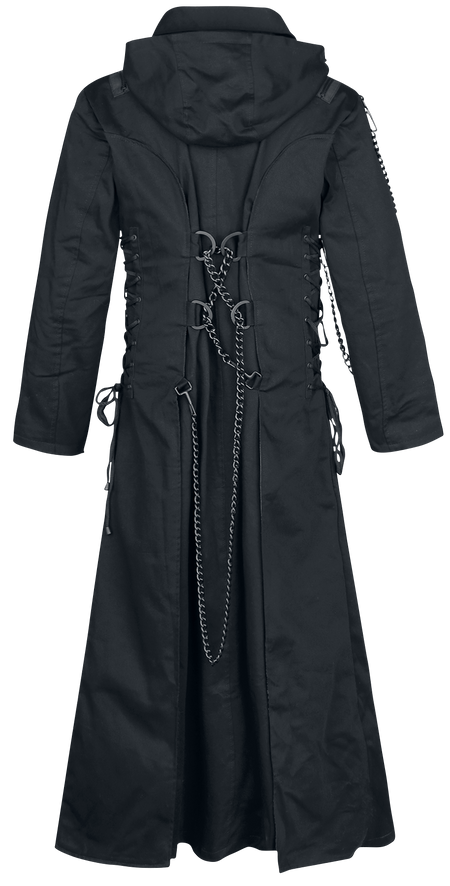 Manteau militaire Gothic de Gothicana by EMP - Aziel - M - pour Homme - noir - Gothicana by EMP - View 2