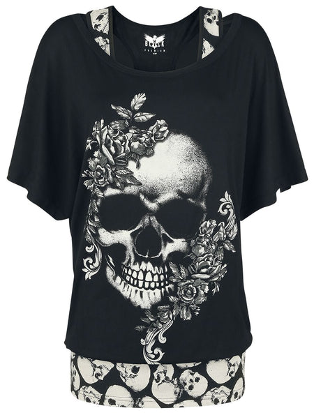 T-Shirt Manches courtes  de Black Premium by EMP - When The Heart Rules The Mind - S à 5XL - pour Femme - noir - Black Premium by EMP