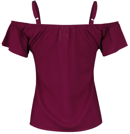 T-Shirt Manches courtes  de RED by EMP - Hang On Loose - S à 3XL - pour Femme - bordeaux - RED by EMP - View 2