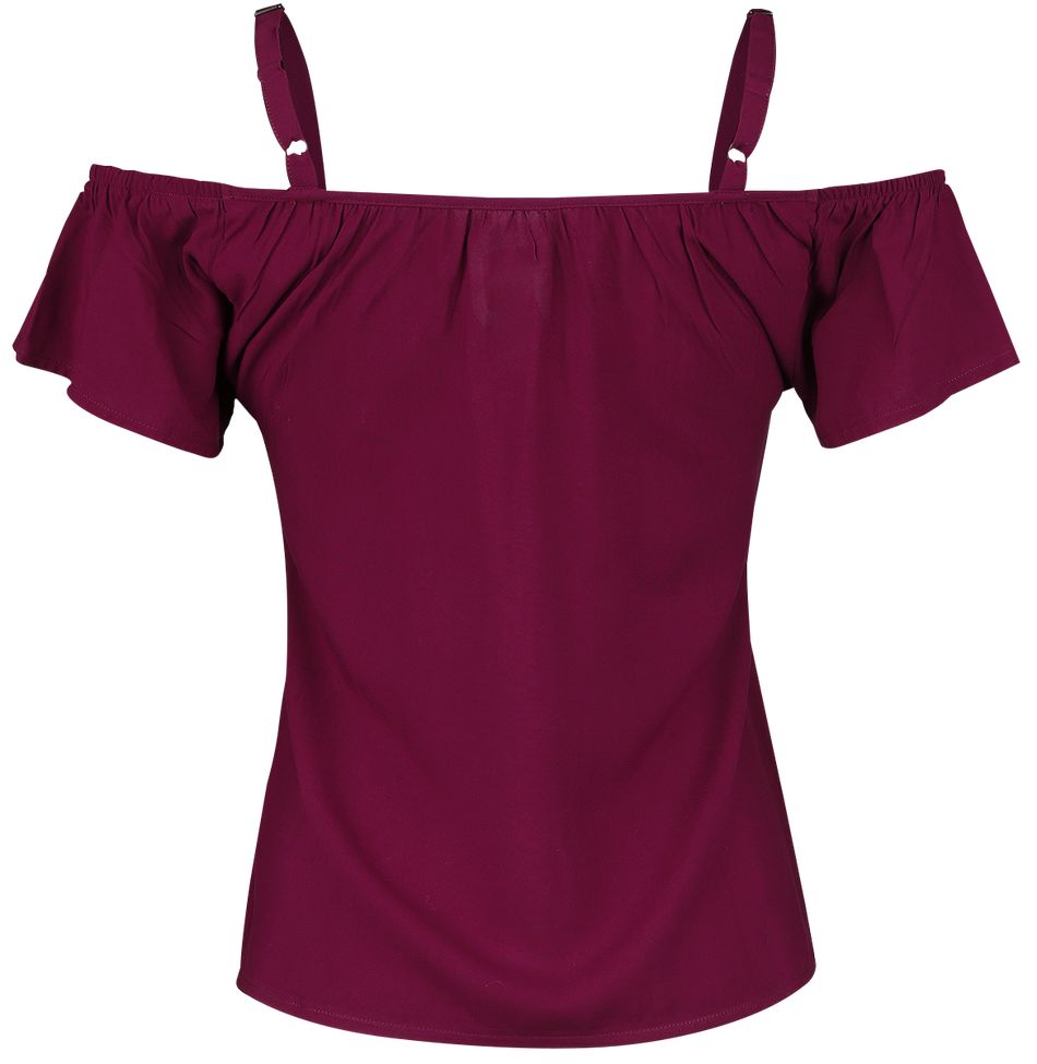 T-Shirt Manches courtes  de RED by EMP - Hang On Loose - S à 3XL - pour Femme - bordeaux - RED by EMP - View 2