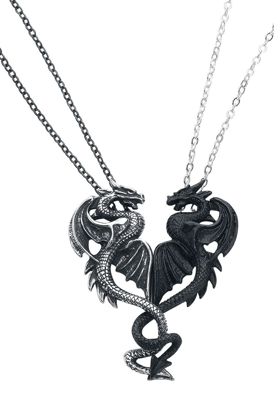 Collier Gothic de Alchemy Gothic - Draconic Tryst - pour Unisexe - noir/argent - Alchemy Gothic