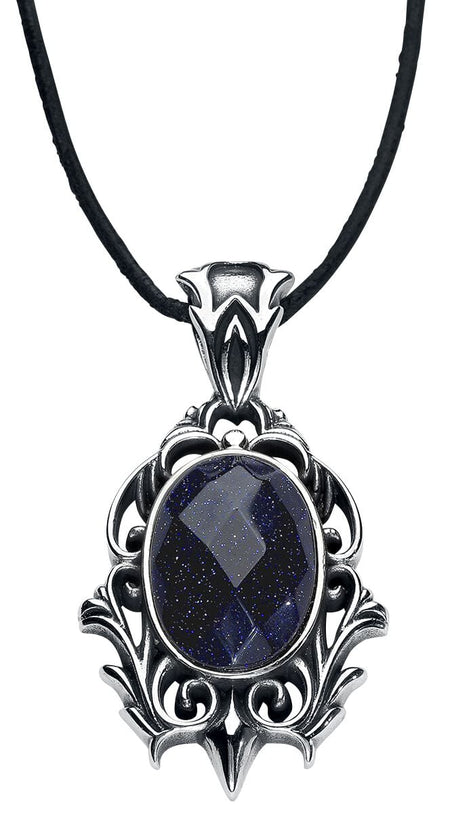 Collier Gothic de etNox hard and heavy - Night Sky - pour Femme - argent/bleu - etNox hard and heavy