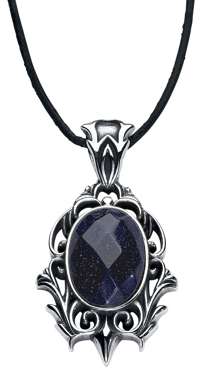 Collier Gothic de etNox hard and heavy - Night Sky - pour Femme - argent/bleu - etNox hard and heavy