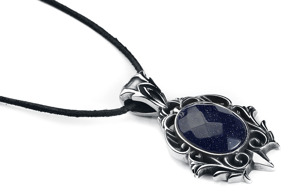 Collier Gothic de etNox hard and heavy - Night Sky - pour Femme - argent/bleu - etNox hard and heavy - View 2