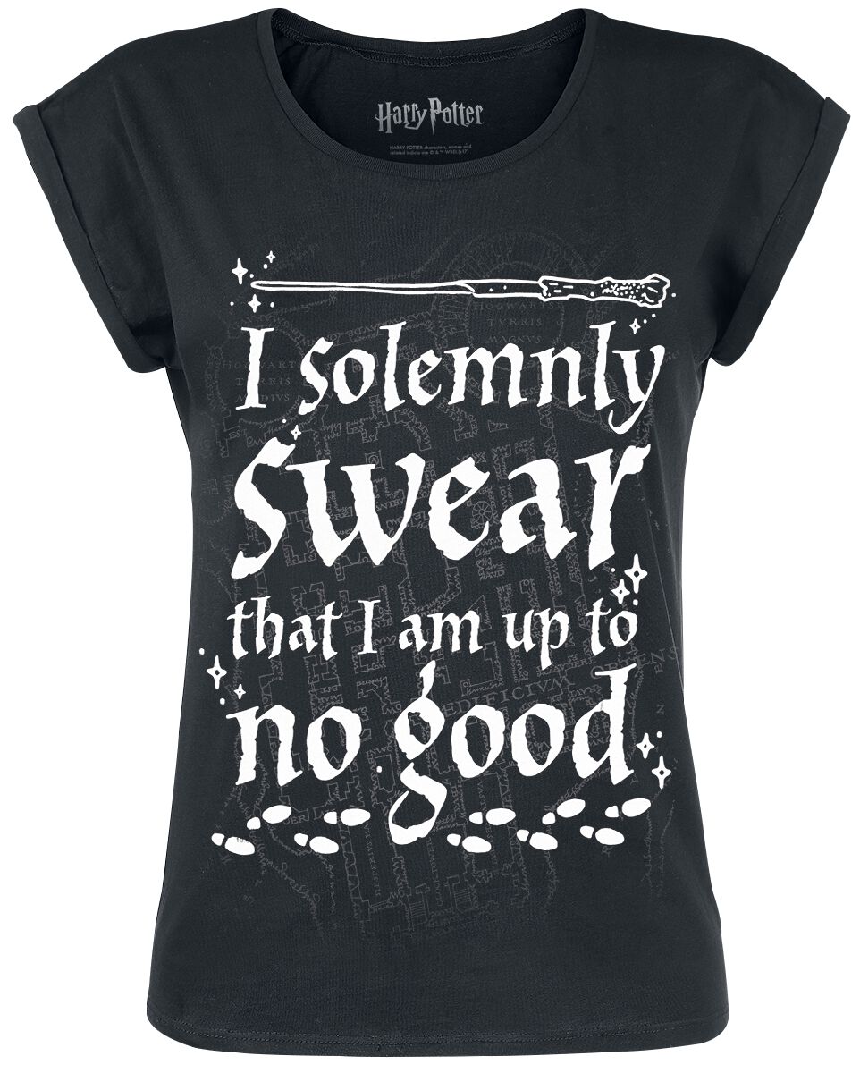 T-Shirt Manches courtes  de Harry Potter - I Solemnly Swear - XS à XL - pour Femme - noir - Harry Potter