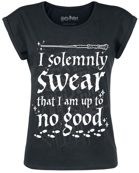 T-Shirt Manches courtes  de Harry Potter - I Solemnly Swear - XS à XL - pour Femme - noir - Harry Potter