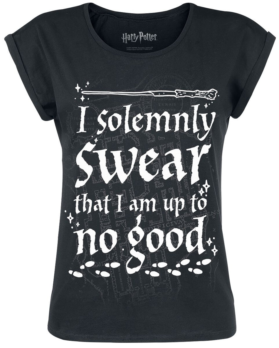 T-Shirt Manches courtes  de Harry Potter - I Solemnly Swear - XS à XL - pour Femme - noir - Harry Potter