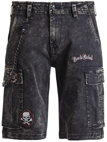 Short  de Rock Rebel by EMP - Garageland - S à 5XL - pour Homme - noir - Rock Rebel by EMP
