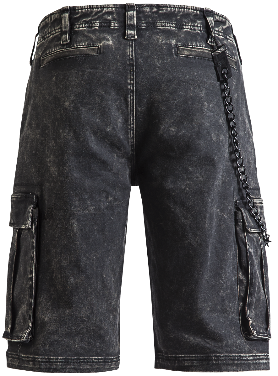 Short  de Rock Rebel by EMP - Garageland - S à 5XL - pour Homme - noir - Rock Rebel by EMP - View 2