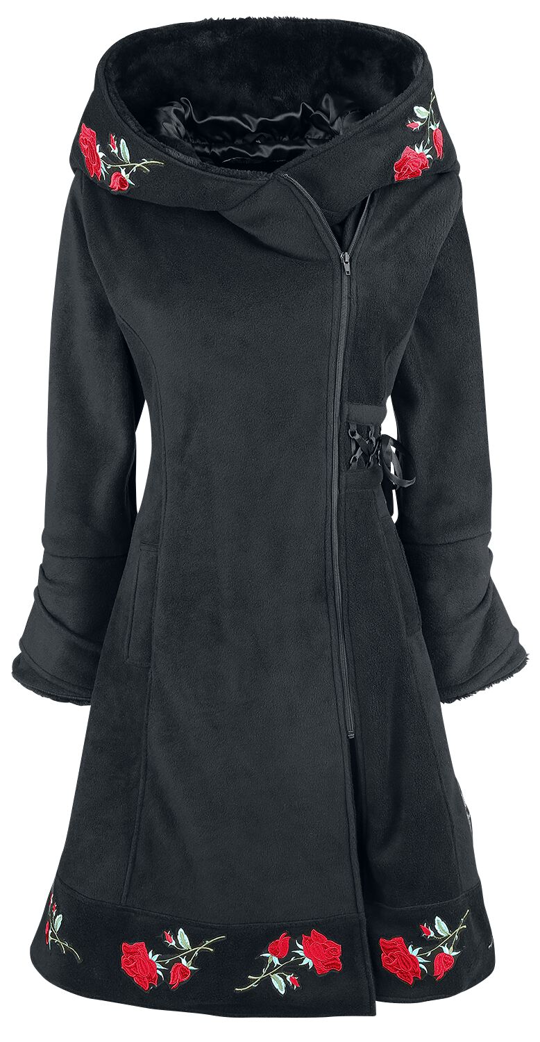 Manteau d'hiver Gothic de Poizen Industries - Manteau Emilia - S à XXL - pour Femme - noir - Poizen Industries