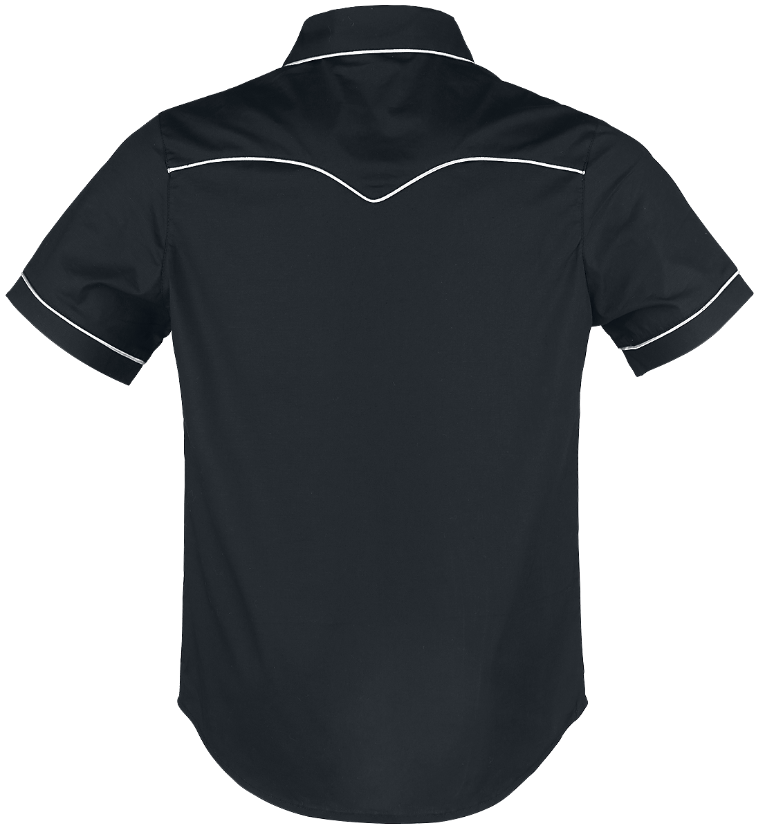 Chemise manches courtes Rockabilly de Banned Alternative - Coutures Unies - S à 5XL - pour Homme - noir/blanc - Banned Alternative - View 2