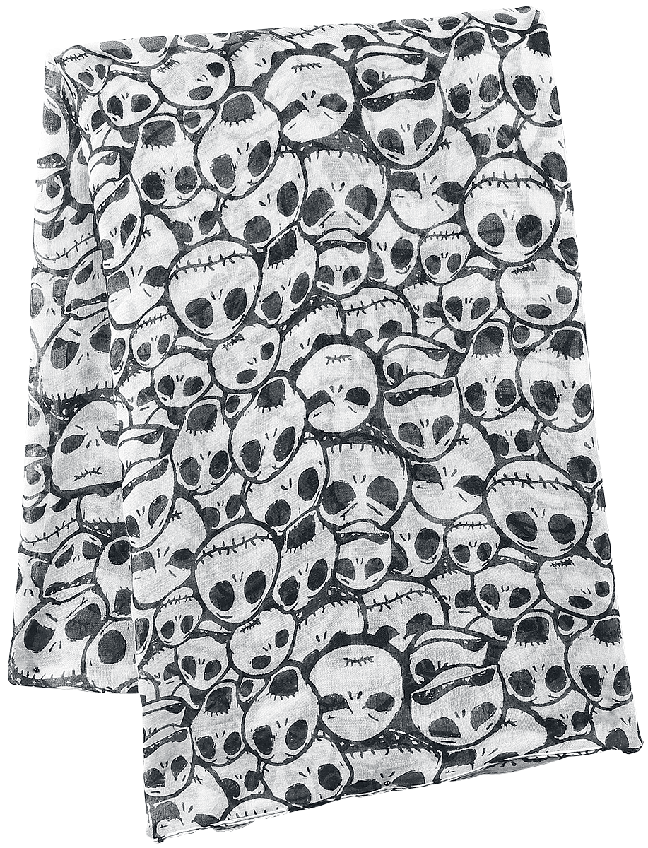 Foulard Disney de L'Étrange Noël De Monsieur Jack - Jack Skellington - pour Femme - blanc/noir - L'Étrange Noël De Monsieur Jack - View 2