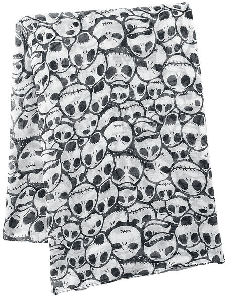 Foulard Disney de L'Étrange Noël De Monsieur Jack - Jack Skellington - pour Femme - blanc/noir - L'Étrange Noël De Monsieur Jack - View 2