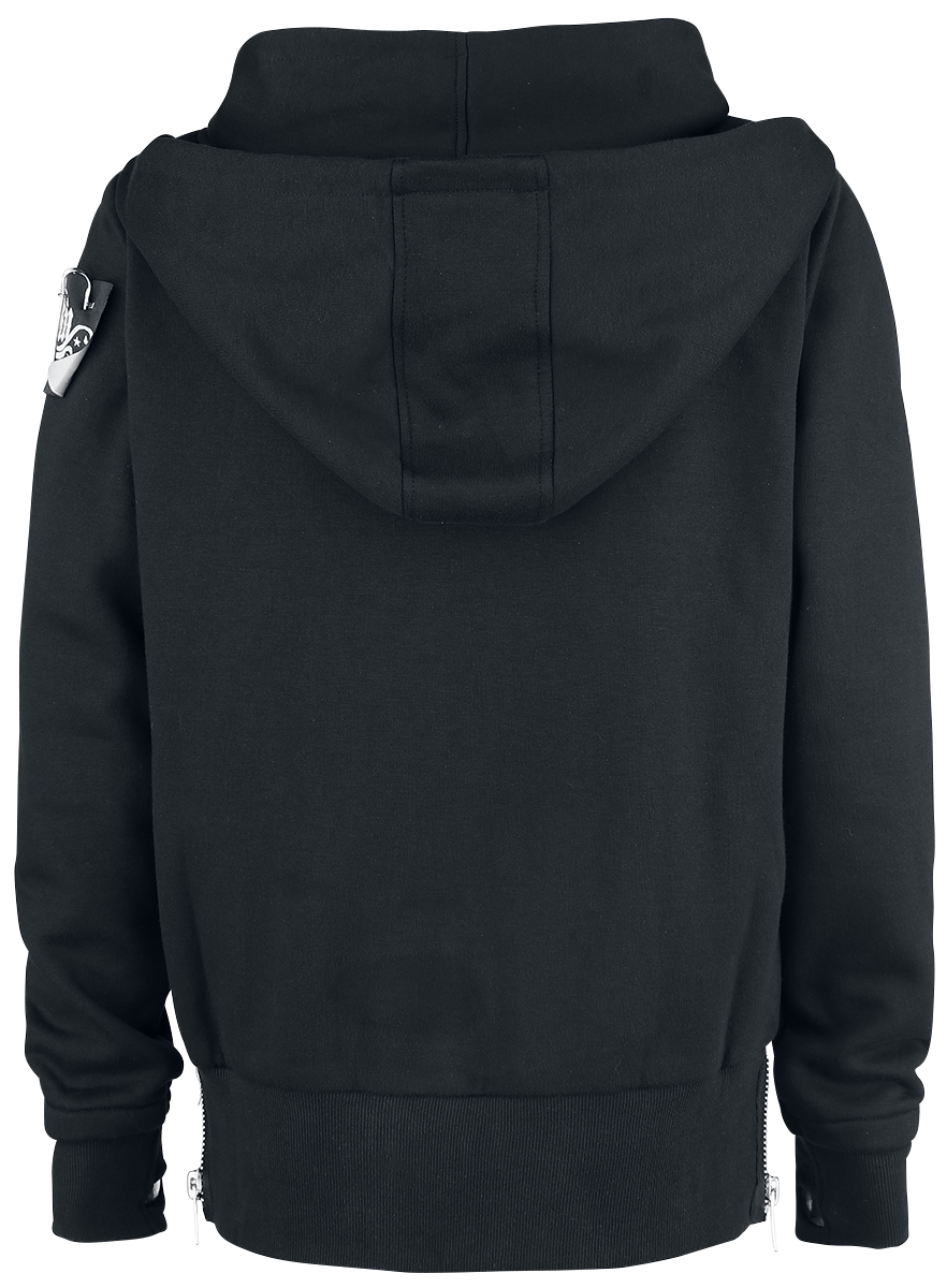 Sweat-shirt zippé à capuche Gothic de Vixxsin - Veste À Capuche Ivan - S à XXL - pour Homme - noir - Vixxsin - View 2
