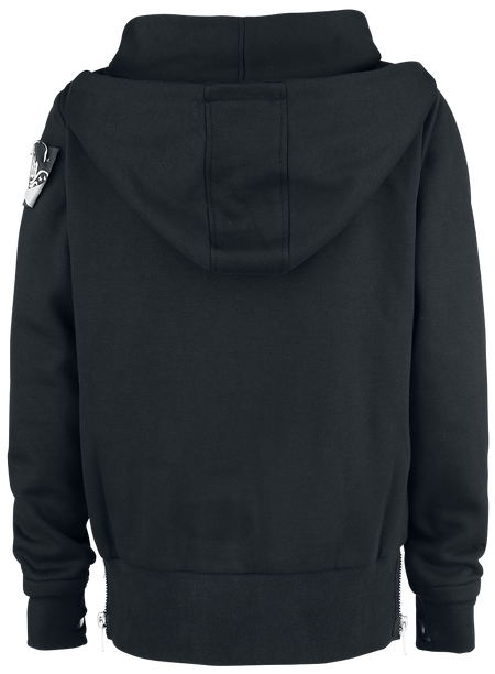 Sweat-shirt zippé à capuche Gothic de Vixxsin - Veste À Capuche Ivan - S à XXL - pour Homme - noir - Vixxsin - View 2