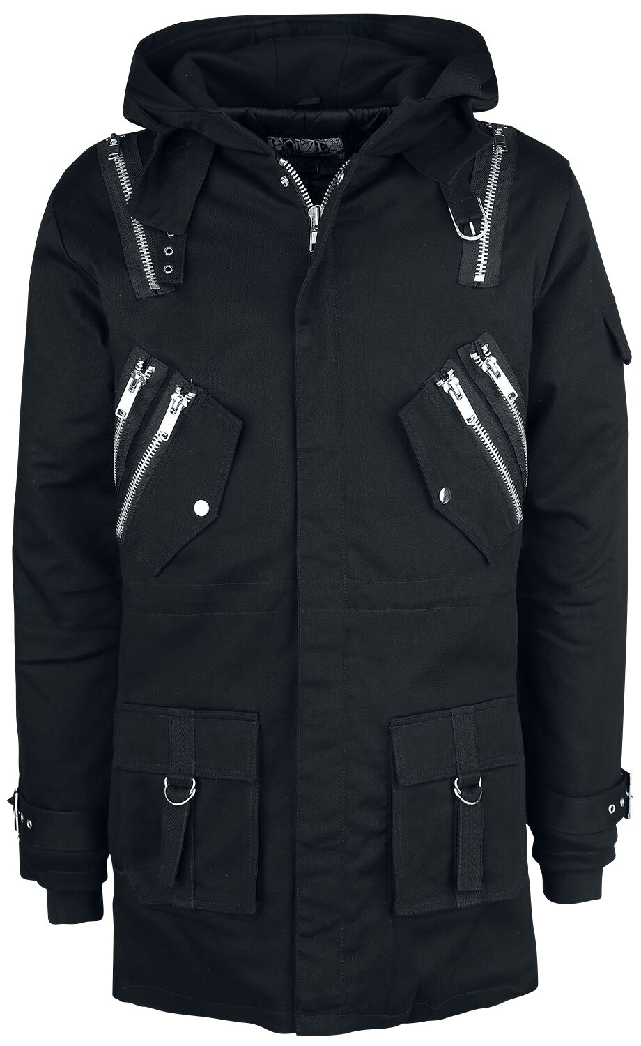 Parka Gothic de Poizen Industries - Parka Nash - S à XXL - pour Homme - noir - Poizen Industries