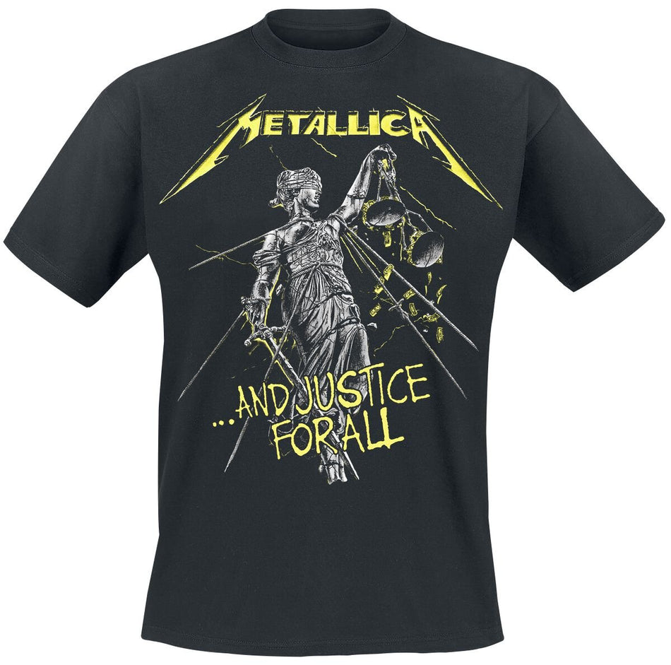 T-Shirt Manches courtes  de Metallica - ...And Justice For All - Tracklist - S à 5XL - pour Unisexe - noir - metallica