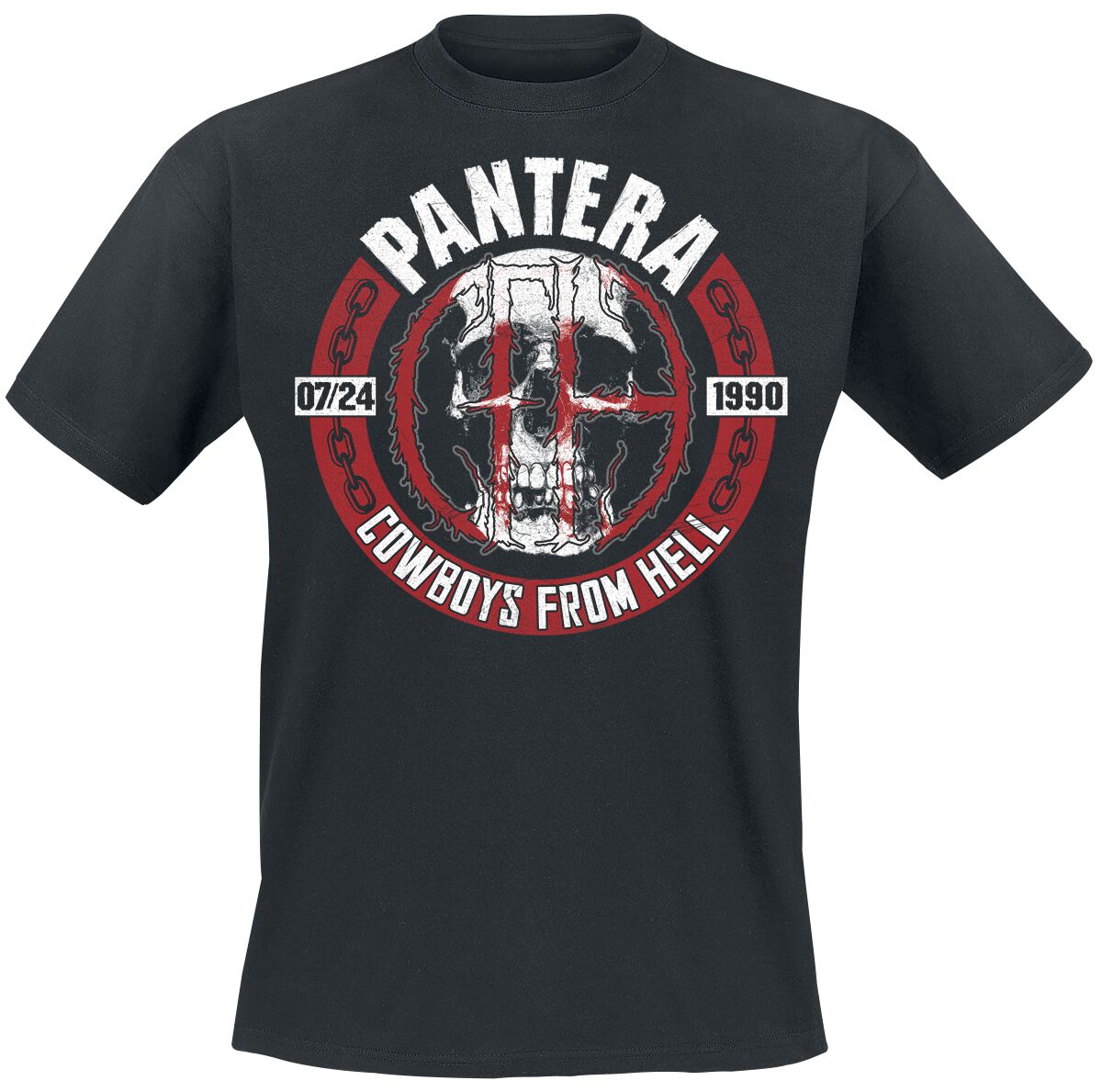 T-Shirt Manches courtes  de Pantera - Skull Circle - M à XXL - pour Homme - noir - Pantera