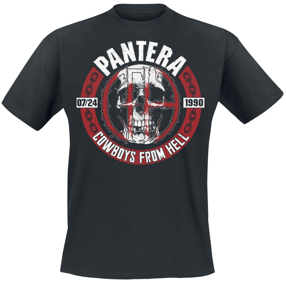 T-Shirt Manches courtes  de Pantera - Skull Circle - M à XXL - pour Homme - noir - Pantera