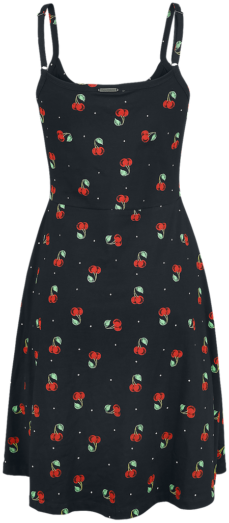 Robe mi-longue Rockabilly de Pussy Deluxe - Robe Sweet Cherry - XS à XL - pour Femme - noir - Pussy Deluxe - View 2