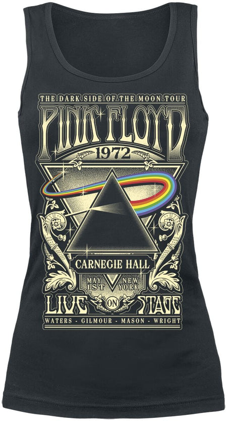 Top  de Pink Floyd - The Dark Side Of The Moon - Live On Stage 1972 - S à XXL - pour Femme - noir - Pink Floyd