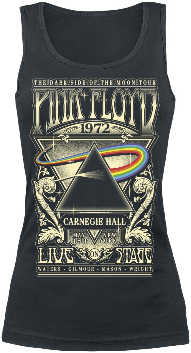 Top  de Pink Floyd - The Dark Side Of The Moon - Live On Stage 1972 - S à XXL - pour Femme - noir - Pink Floyd