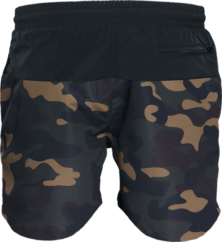Short de bain  de Urban Classics - Short De Bain Block - S à 4XL - pour Homme - camouflage forêt/noir - Urban Classics - View 2