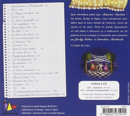Chantent Maurice Carême - Front Cover