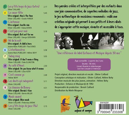 Les Ptits Loups du jazz - Volume 1 - Front Cover