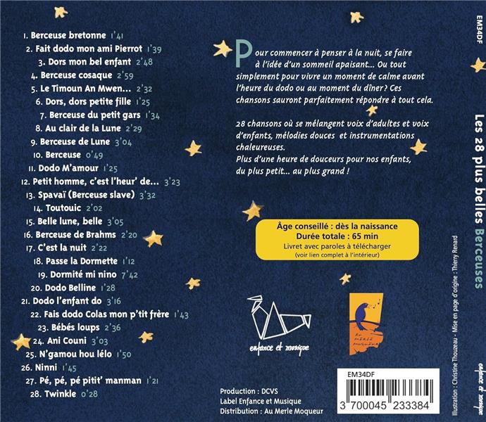 Les 28 plus belles berceuses d'Enfance et Musique - Front Cover