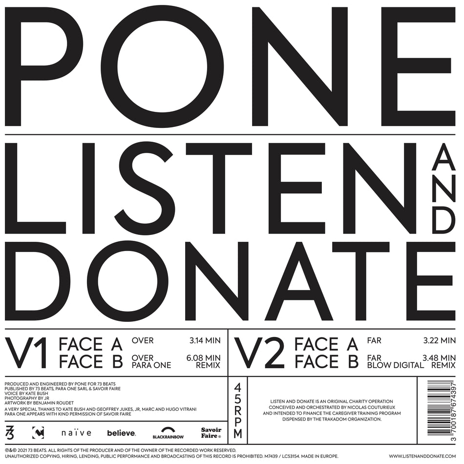 LISTEN AND DONATE - Back Cover