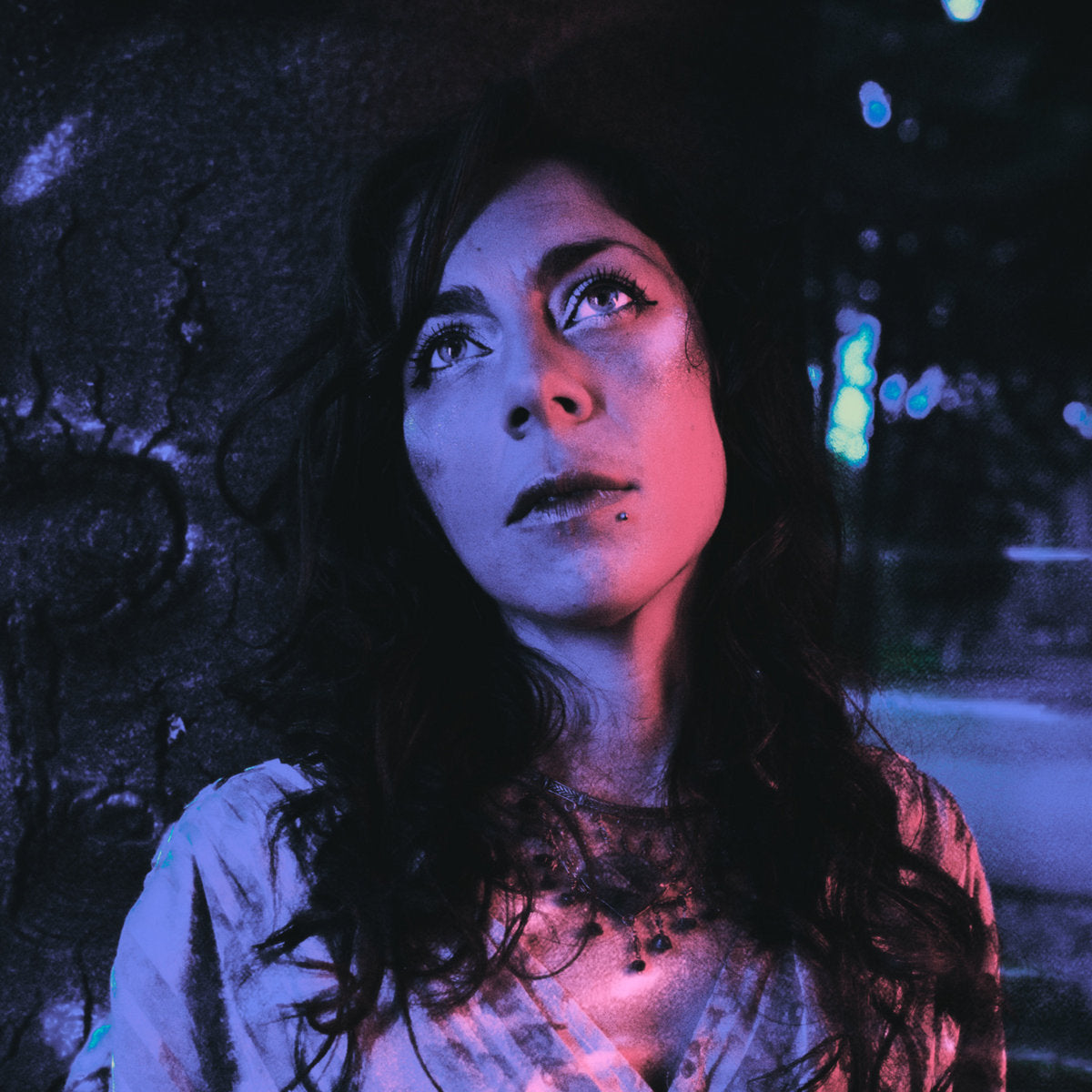 Ombres/Vinyle marbré turquoise, violet et rose - Front Cover