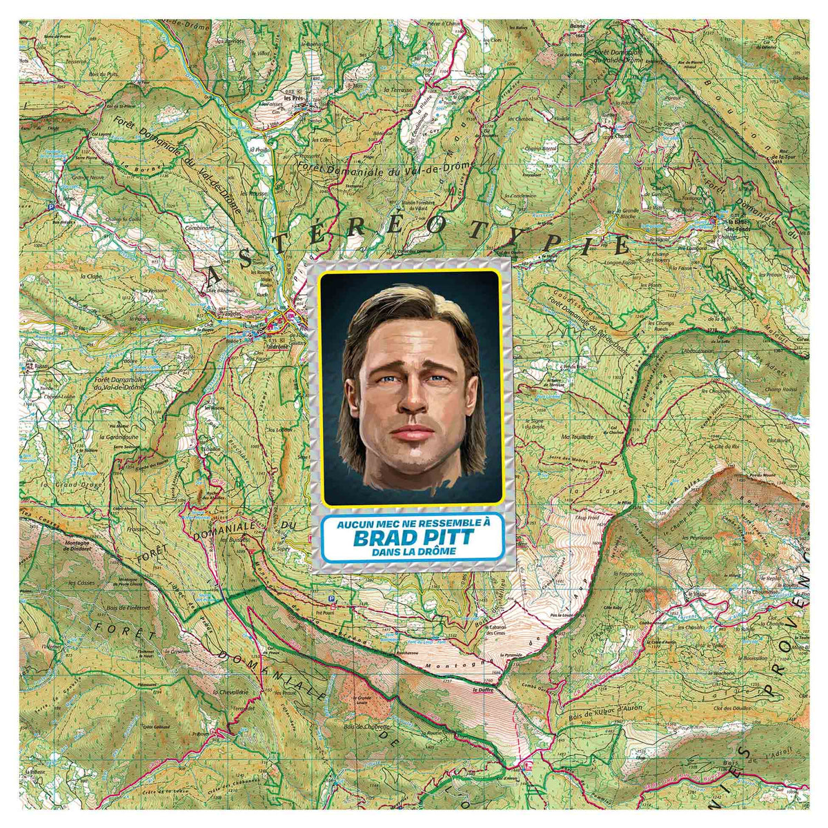 Aucun Mec Ne Ressemble À Brad Pitt Dans La Drôme - Vinyle Bleu - Front Cover