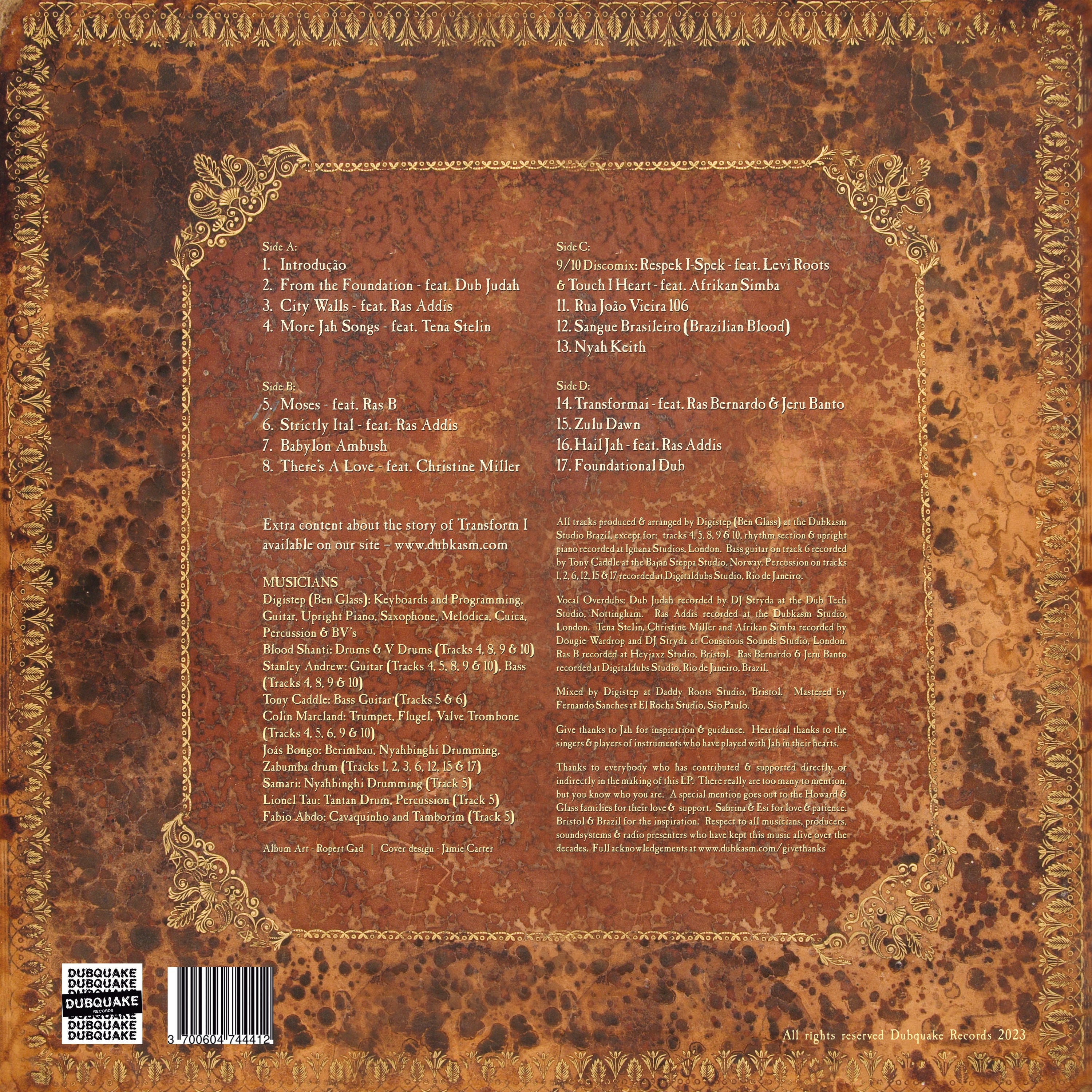 Transform I - Back Cover