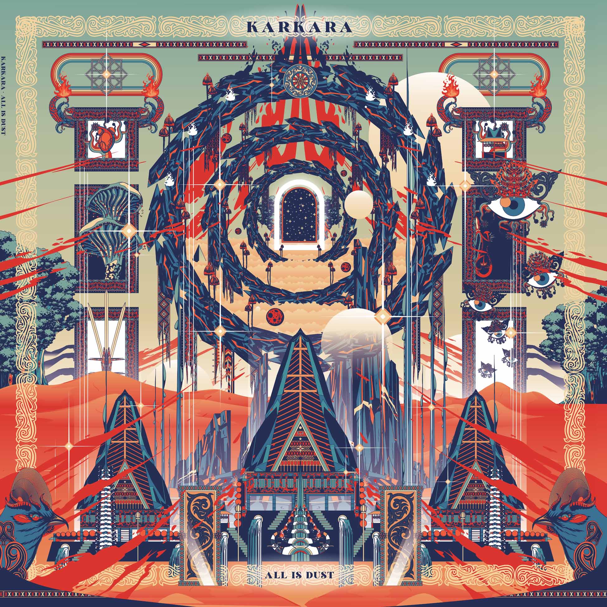 All Is Dust - Vinyle Swirl Rouge Et Bleu - Front Cover