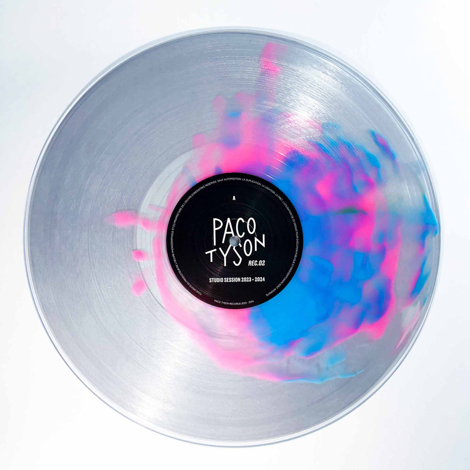 Paco Tyson - Rec. 02 - Vinyle Transparent Rose Et Bleu - Front Cover