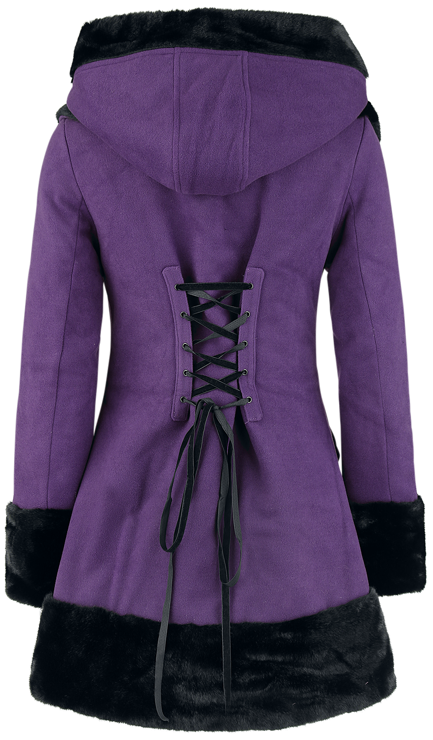 Manteau d'hiver Rockabilly de Hell Bunny - Manteau Sarah Jane - XS à 4XL - pour Femme - lilas - hell bunny - View 2
