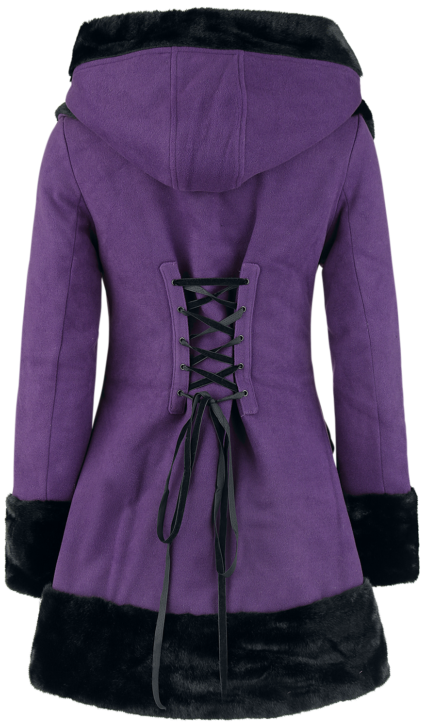 Manteau d'hiver Rockabilly de Hell Bunny - Manteau Sarah Jane - XS à 4XL - pour Femme - lilas - hell bunny - View 2