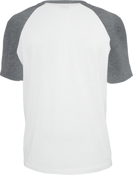 T-Shirt Manches courtes  de Urban Classics - T-Shirt Raglan Contrast - S à 5XL - pour Homme - blanc/gris - Urban Classics - View 2