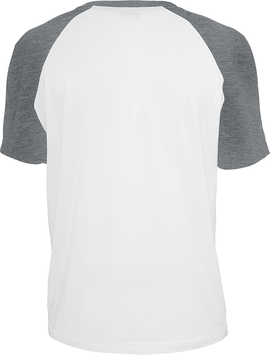 T-Shirt Manches courtes  de Urban Classics - T-Shirt Raglan Contrast - S à 5XL - pour Homme - blanc/gris - Urban Classics - View 2