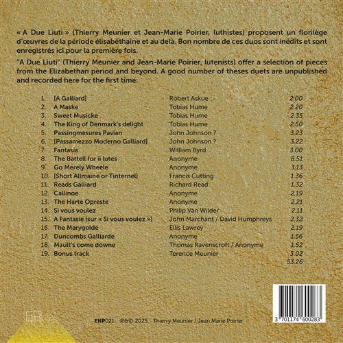 The Harte Opreste, Lute Duets In Elizabethan England - Front Cover