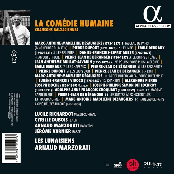 La Comédie Humaine : Chansons balzaciennes - Front Cover