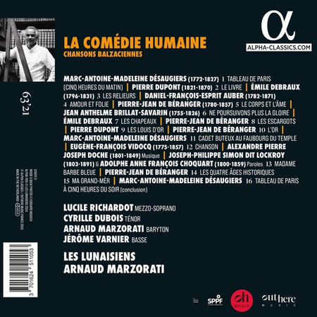 La Comédie Humaine : Chansons balzaciennes - Front Cover