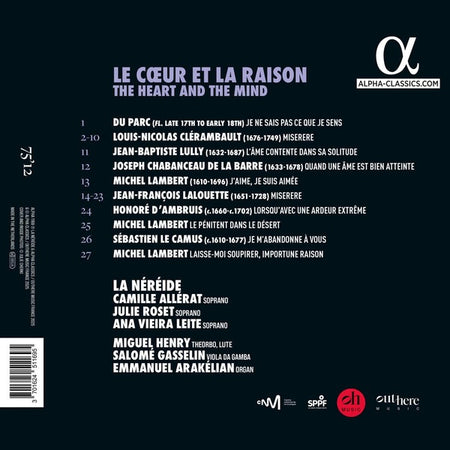 Le Cœur et la Raison - Front Cover