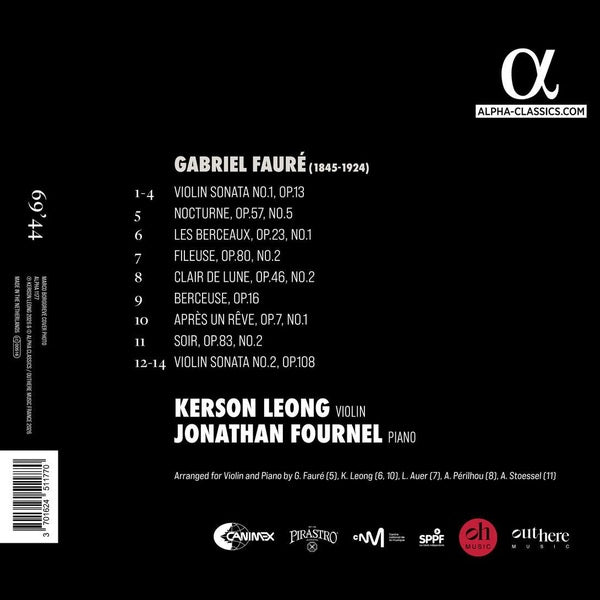 Sonates et transcriptions pour violon et piano - Front Cover