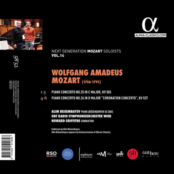 Concertos pour piano Numéro 25 KV 503 et Numéro 26 KV 537 : Concerto du Couronnement - Front Cover
